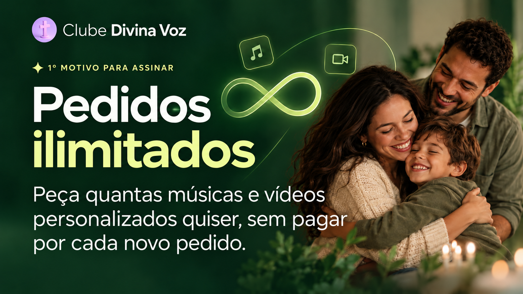 1º motivo para assinar: pedidos ilimitados de músicas e vídeos personalizados